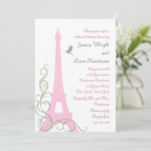 Invitation Dîner de répétition Inséparable (Debout devant)