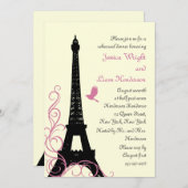 Invitation Dîner de répétition Inséparable (blanc cassé) (Devant / Derrière)