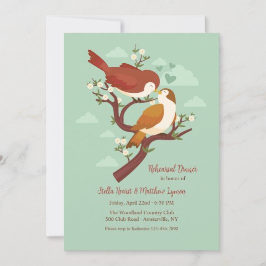 Invitation Dîner de répétition Inséparables (Devant)