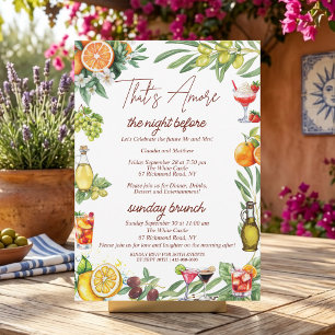 Invitation Dîner de répétition italien aux agrumes et brunch