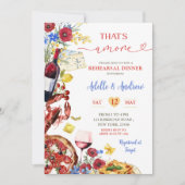 Invitation Dîner de répétition italien coloré été (Devant)