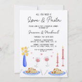 Invitation Dîner de répétition italienne Whimsical Love and P (Devant)