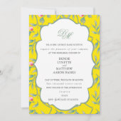 Invitation Dîner de répétition Jaune et Basil Vert (Devant)