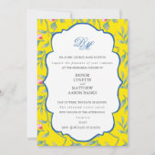 Invitation Dîner de répétition jaune pâle (Devant)