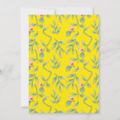 Invitation Dîner de répétition jaune pâle (Dos)