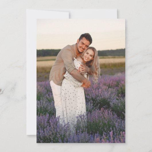 Invitation Dîner de répétition Julia Simple Argent Script Pho (Dos)