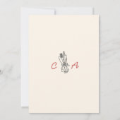 Invitation Dîner de répétition la veille dessinés à la main d (Dos)