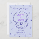 Invitation Dîner de répétition la veille manuscrit (Devant)