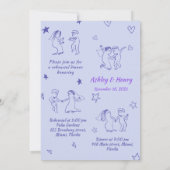 Invitation Dîner de répétition la veille manuscrit (Dos)