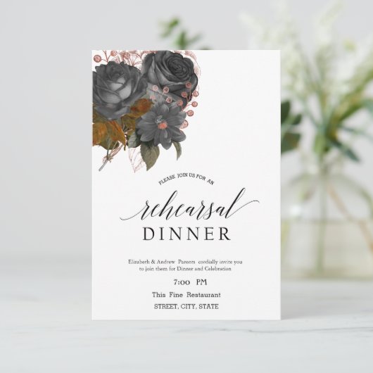 Invitation Dîner de répétition Lavander Green (Debout devant)