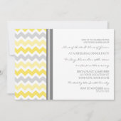 Invitation Dîner de répétition Lemon Grey Chevron (Dos)