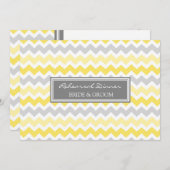 Invitation Dîner de répétition Lemon Grey Chevron (Devant / Derrière)