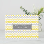 Invitation Dîner de répétition Lemon Grey Chevron (Debout devant)