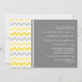 Invitation Dîner de répétition Lemon Grey Chevron (Dos)