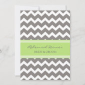 Invitation Dîner de répétition Lime Gray Chevron (Devant)