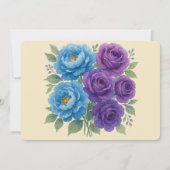 Invitation Dîner de répétition Lyons Blue & Fig Purple Peony (Dos)