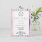 Invitation Dîner de répétition Magenta Rustic Monogram (Debout devant)