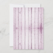 Invitation Dîner de répétition Magenta Rustic Monogram (Dos)