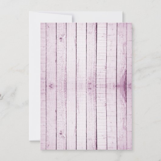 Invitation Dîner de répétition Magenta Rustic Monogram (Dos)