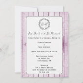 Invitation Dîner de répétition Magenta Rustic Monogram (Devant)
