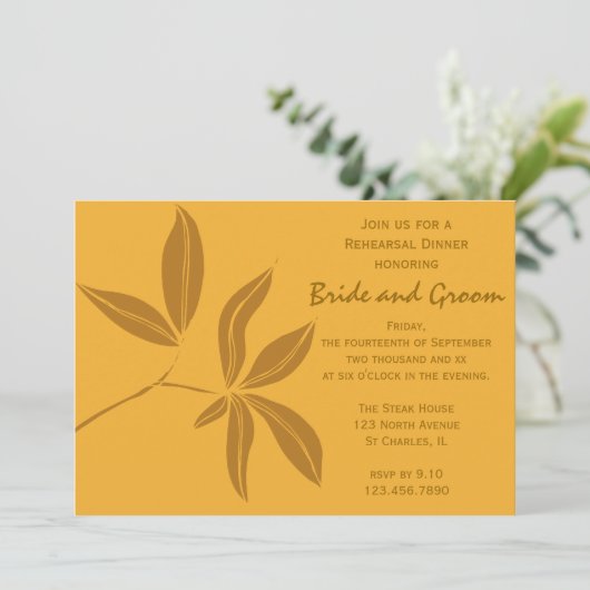 Invitation Dîner de répétition Mariage (Debout devant)