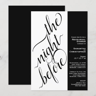 Invitation Dîner de répétition Mariage à 2 volets au minimum
