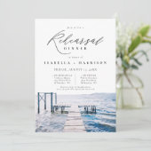 Invitation Dîner de répétition Mariage à l'aquarelle (Debout devant)