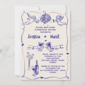 Invitation Dîner de répétition Mariage à main (Devant)