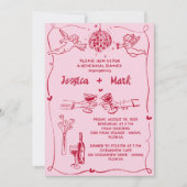 Invitation Dîner de répétition Mariage à main (Devant)