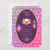 Invitation Dîner de répétition Mariage arabe en couple Fiança (Devant)