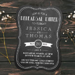 Invitation Dîner de répétition Mariage Art déco Chalkboard<br><div class="desc">Tableau de bord Art déco Mariage Répétition Dîner Invitations</div>