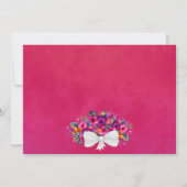 Invitation Dîner de répétition Mariage aux fleurs tropicales  (Dos)