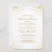 Invitation Dîner de répétition Mariage aux points Confetti d' (Devant)