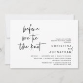 Invitation Dîner De Répétition mariage, Avant De Cravate Le N (Devant)