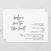 Invitation Dîner De Répétition mariage, Avant De Cravate Le N (Devant / Derrière)