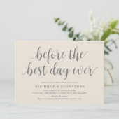 Invitation Dîner De Répétition mariage, Avant Le Meilleur Jou (Debout devant)