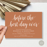 Invitation Dîner De Répétition mariage, Avant Le Meilleur Jou<br><div class="desc">Annoncez votre bonheur toujours après dans le style avec notre design moderne de thème (avant la meilleure journée jamais) mariage de la répétition de la carte d'invitation de célébration. Idéal pour les couples qui ont décidé de célébrer la veille de leur grand jour. Avec son design sophistiqué et ludique, cette...</div>