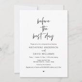 Invitation Dîner De Répétition mariage, Avant Le Meilleur Jou (Devant)