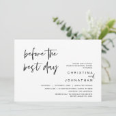 Invitation Dîner de répétition mariage, avant le meilleur jou (Debout devant)