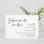 Invitation Dîner De Répétition mariage, Avant Nous, Nous Dîno (Debout devant)