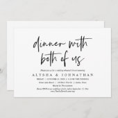 Invitation Dîner De Répétition mariage Avec Nous Deux (Devant / Derrière)