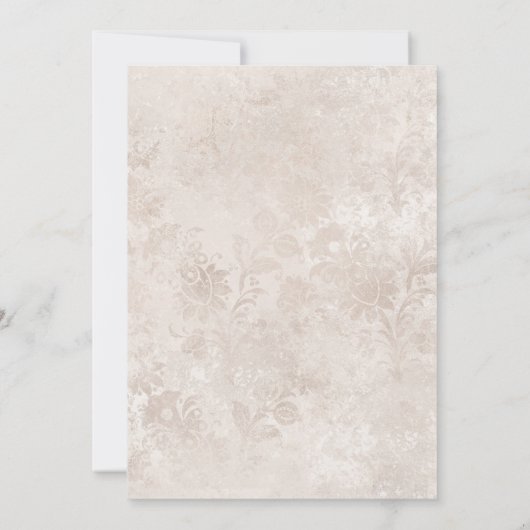 Invitation Dîner de répétition Mariage blanc (Dos)