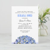 Invitation Dîner de répétition Mariage bleu (Debout devant)