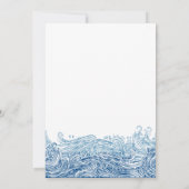 Invitation Dîner de répétition Mariage bleu de la Marine (Dos)