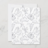 Invitation Dîner de répétition Mariage bleu marine (Dos)