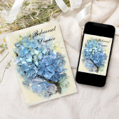 Invitation Dîner de répétition Mariage Blue Hydrangea
