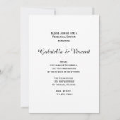 Invitation Dîner de répétition Mariage Blue Hydrangea Fleurs (Dos)