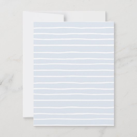 Invitation Dîner de répétition Mariage Blue Hydrangea Petit (Dos)