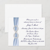 Invitation Dîner de répétition Mariage Blue Infinity Invitati (Devant / Derrière)
