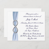 Invitation Dîner de répétition Mariage Blue Infinity Invitati (Devant / Derrière)